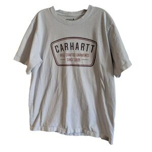 Carhartt Mens White Short Sleeve Relaxed Fit Large T Shirt‎ 105646